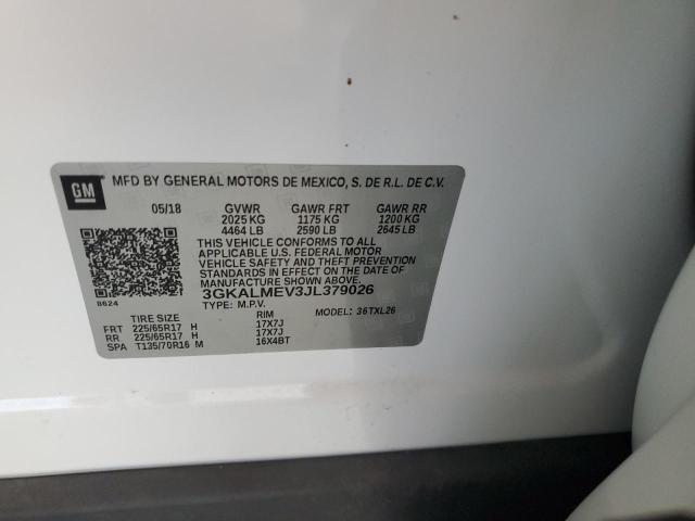 3GKALMEV3JL379026 - 2018 GMC TERRAIN SLE 白色 照片 13