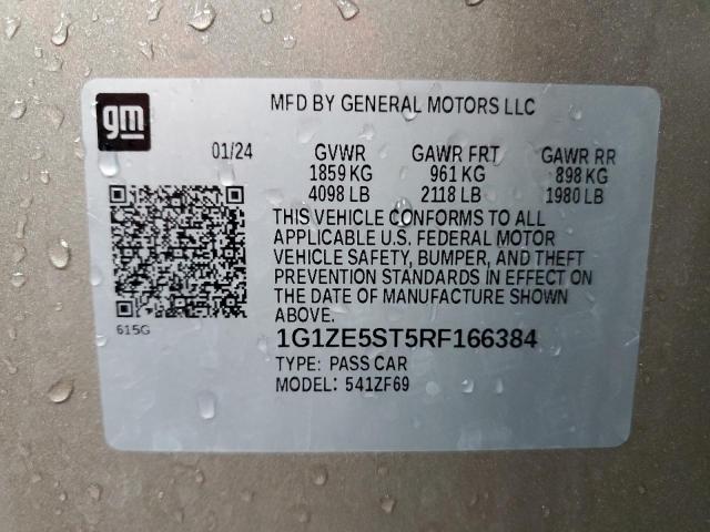 1G1ZE5ST5RF166384 - 2024 CHEVROLET MALIBU PREMIER GRAY photo 12