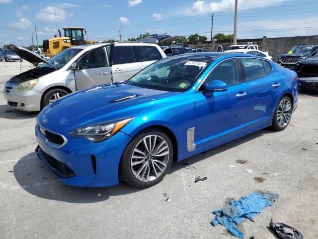 KNAE25LA0K6052677 - 2019 KIA STINGER PREMIUM BLUE photo 1