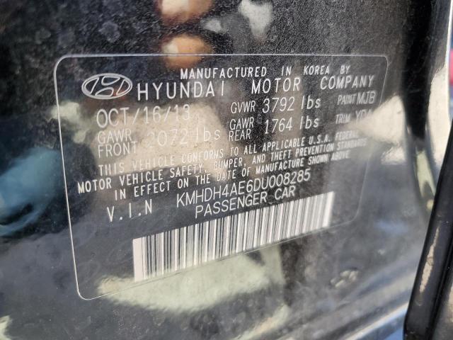 KMHDH4AE6DU008285 - 2013 HYUNDAI ELANTRA GLS BLACK photo 12