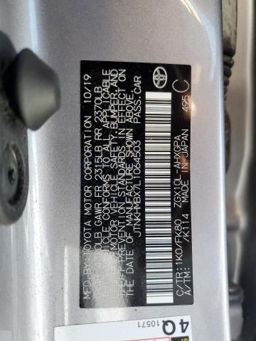 JTNKHMBX7L1064503 - 2020 TOYOTA C-HR XLE SILVER photo 13