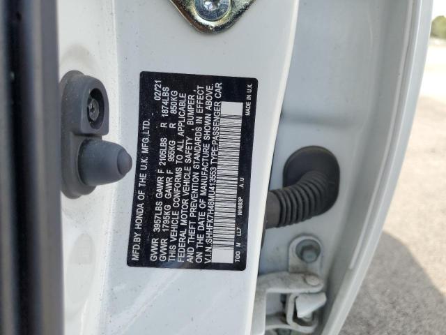 SHHFK7H48MU413553 - 2021 HONDA CIVIC SPORT 白色 照片 12