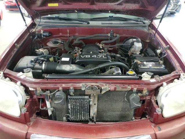 5TBDT44186S521324 - 2006 TOYOTA TUNDRA DOUBLE CAB SR5 RED photo 11