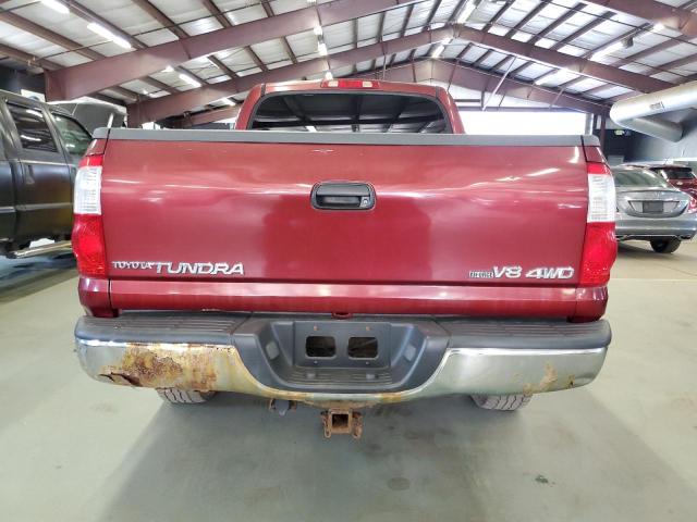 5TBDT44186S521324 - 2006 TOYOTA TUNDRA DOUBLE CAB SR5 RED photo 6