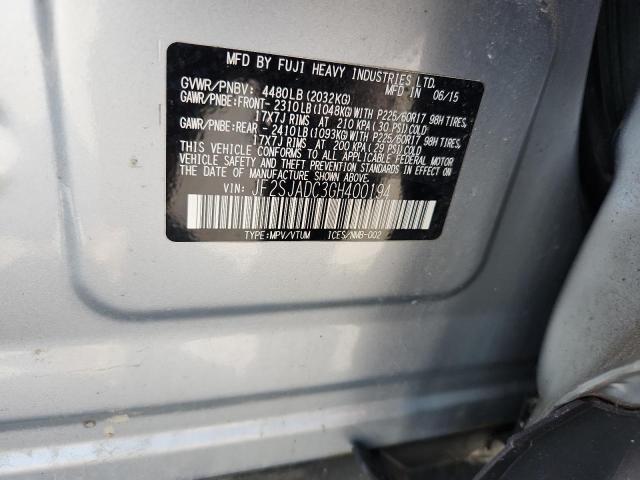 JF2SJADC3GH400194 - 2016 SUBARU FORESTER 2.5I PREMIUM Argent photo 13