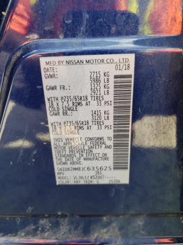 5N1DR2MM8JC635625 - 2018 NISSAN PATHFINDER S BLUE photo 13