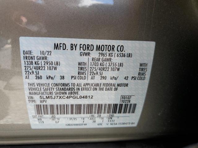 5LM5J7XC4PGL04812 - 2023 LINCOLN AVIATOR RESERVE SILVER photo 13