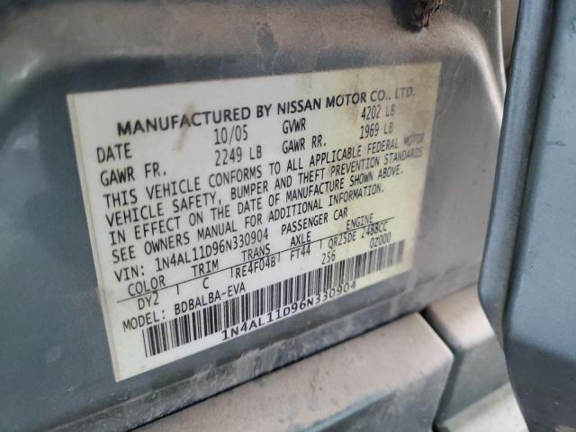 1N4AL11D96N330904 - 2006 NISSAN ALTIMA S Zielony zdjęcie 13