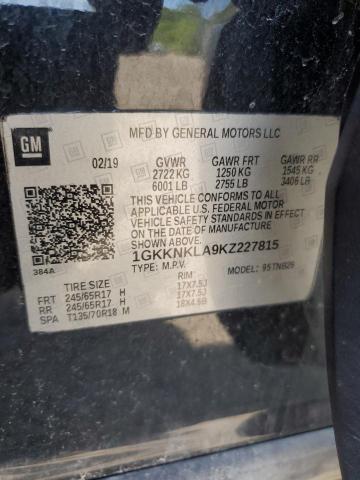 1GKKNKLA9KZ227815 - 2019 GMC ACADIA SLE Qara foto 13