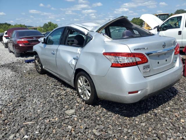 3N1AB7AP4DL671668 - 2013 NISSAN SENTRA S SILVER photo 2
