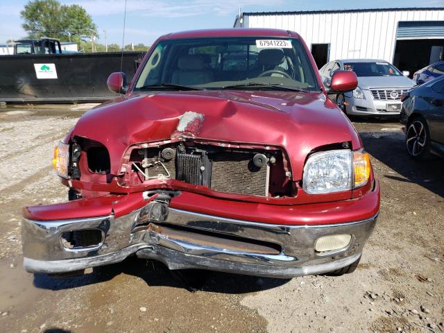 5TBRT3813YS063088 - 2000 TOYOTA TUNDRA ACCESS CAB LIMITED BURGUNDY photo 5