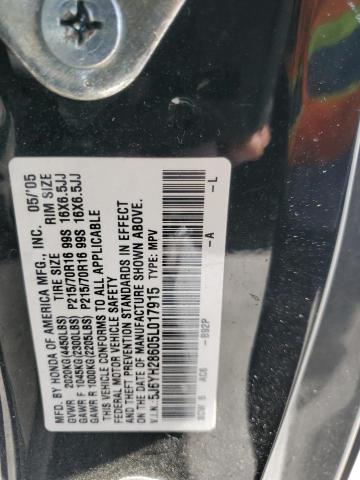 5J6YH28605L017915 - 2005 HONDA ELEMENT EX BLACK photo 13