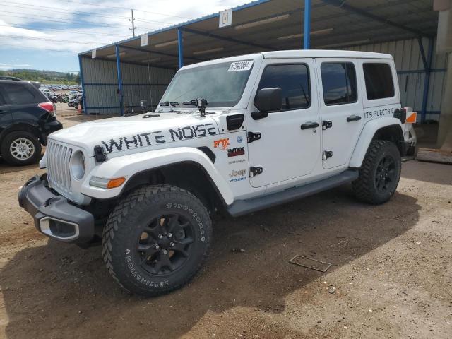 1C4JJXP63MW864273 - 2021 JEEP WRANGLER U SAHARA 4XE WHITE photo 1