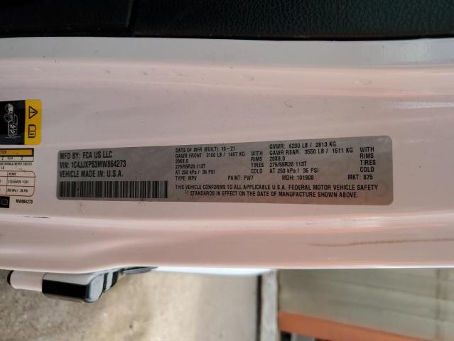 1C4JJXP63MW864273 - 2021 JEEP WRANGLER U SAHARA 4XE WHITE photo 12