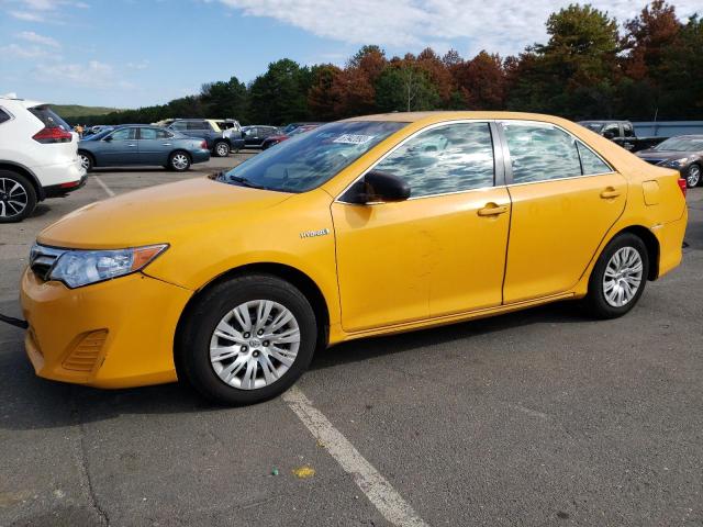 4T1BD1FK6EU140917 - 2014 TOYOTA CAMRY HYBRID YELLOW photo 1