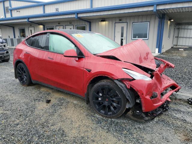 7SAYGAEE4NF377337 - 2022 TESLA MODEL Y RED photo 4