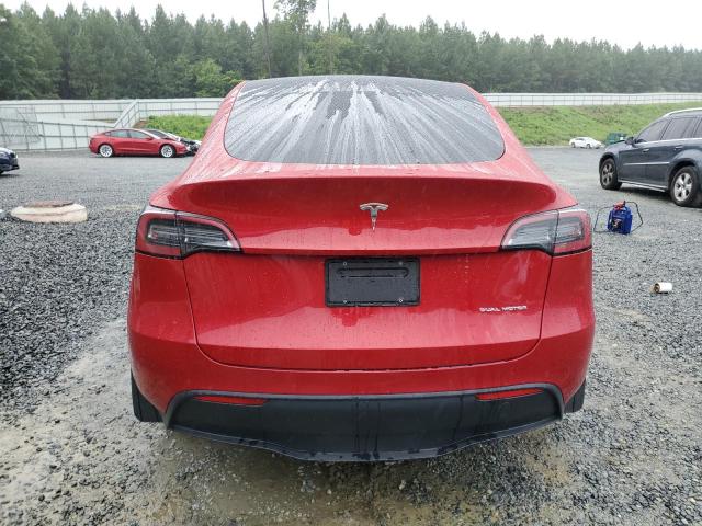 7SAYGAEE4NF377337 - 2022 TESLA MODEL Y RED photo 6