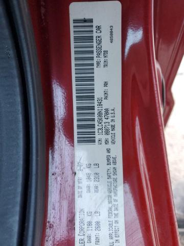 1C3LC45K08N118431 - 2008 CHRYSLER SEBRING BURGUNDY photo 12