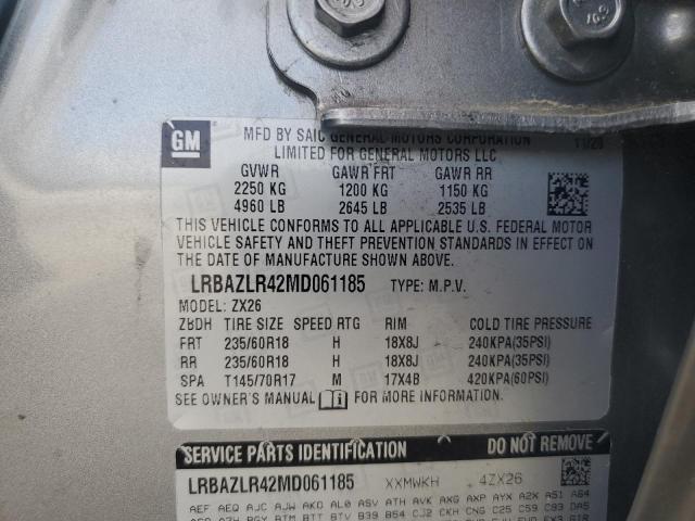 LRBAZLR42MD061185 - 2021 BUICK ENVISION PREFERRED GRAY photo 13