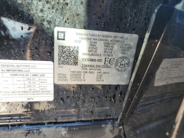 1GKKNXLS5KZ203811 - 2019 GMC ACADIA DENALI BLACK photo 14