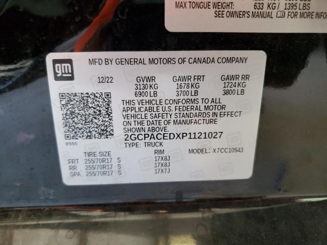 2GCPACEDXP1121027 - 2023 CHEVROLET SILVERADO C1500 LT 黑色 照片 13