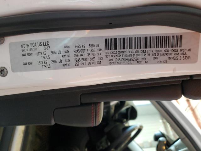 1C4PJMBSXHW655504 - 2017 JEEP CHEROKEE TRAILHAWK WHITE photo 12