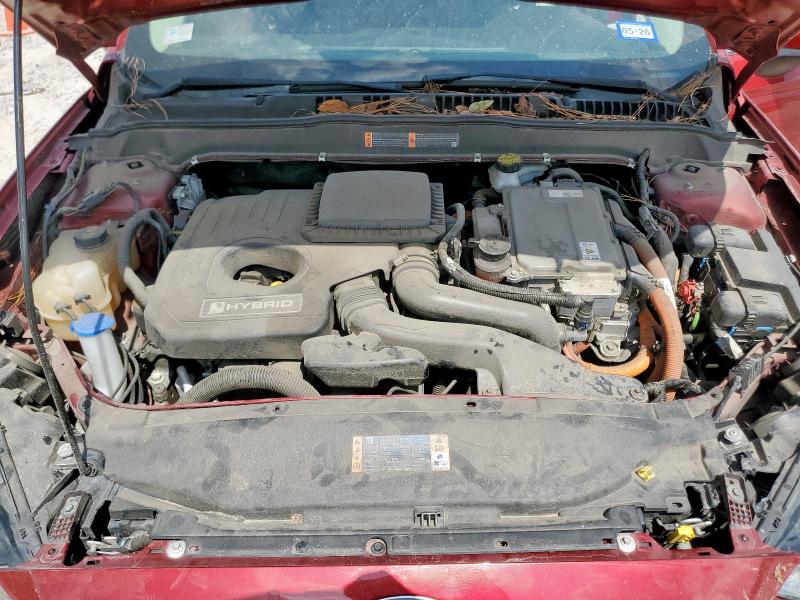 3FA6P0LUXKR263903 - 2019 FORD FUSION SE RED photo 11