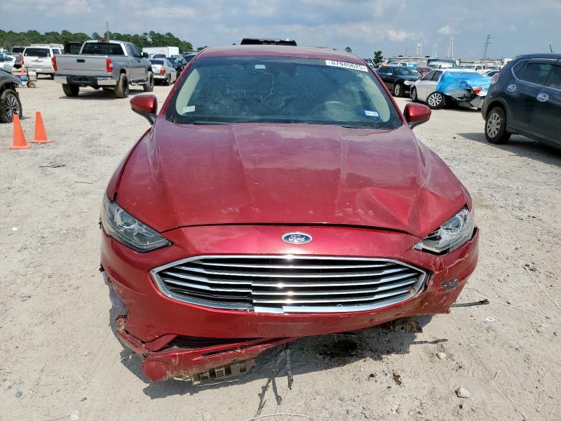 3FA6P0LUXKR263903 - 2019 FORD FUSION SE RED photo 5