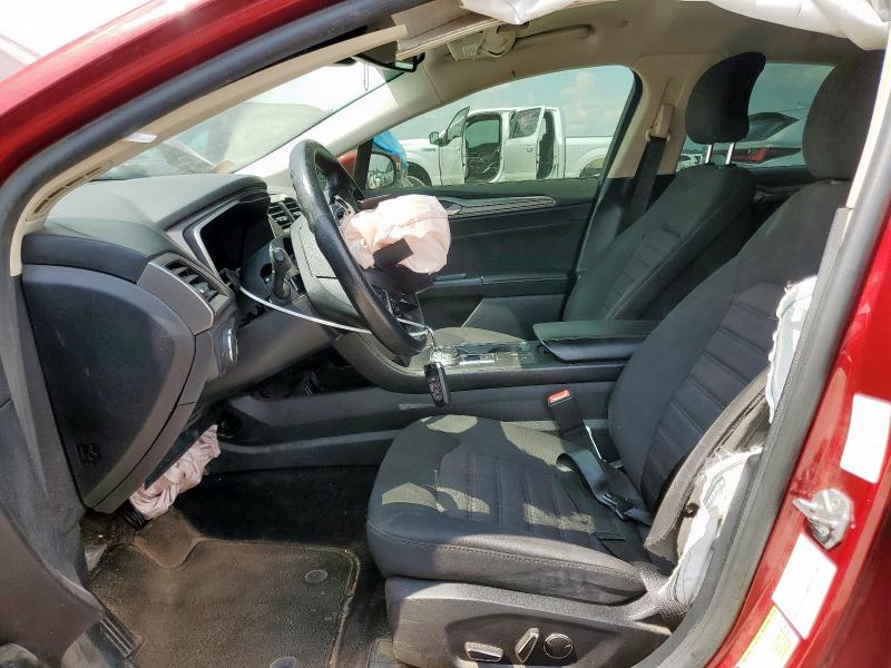 3FA6P0LUXKR263903 - 2019 FORD FUSION SE RED photo 7