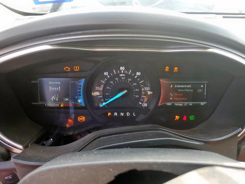 3FA6P0LUXKR263903 - 2019 FORD FUSION SE RED photo 9