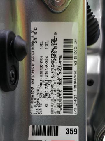 3TMAZ5CN2NM178723 - 2022 TOYOTA TACOMA DOUBLE CAB ვერცხლისფერი ფოტო 13