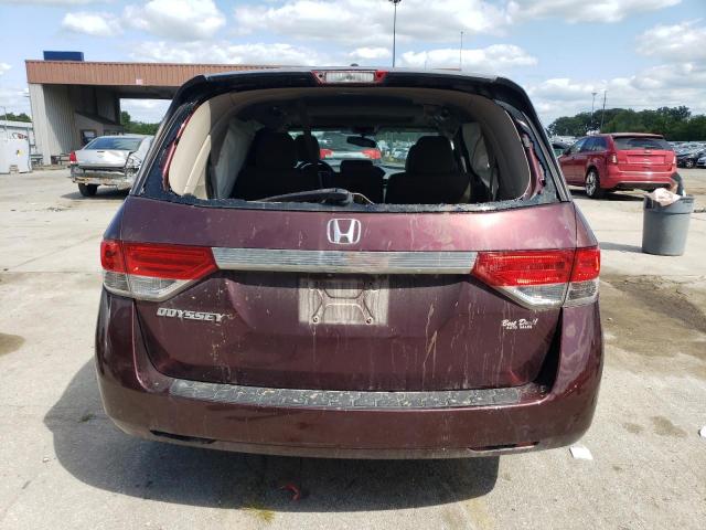 5FNRL5H63FB005840 - 2015 HONDA ODYSSEY EXL BURGUNDY photo 6