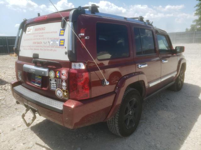 1J8HG68207C563784 - 2007 JEEP COMMANDER OVERLAND MAROON photo 4