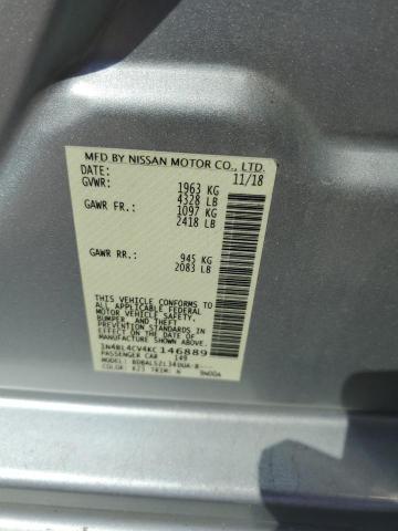 1N4BL4CV4KC146889 - 2019 NISSAN ALTIMA SR Gümüş foto 13