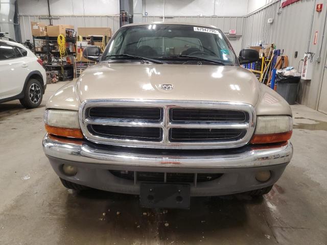 1B7HL48N22S553709 - 2002 DODGE DAKOTA QUAD SLT BEIGE photo 5