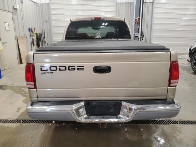 1B7HL48N22S553709 - 2002 DODGE DAKOTA QUAD SLT BEIGE photo 6