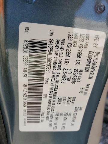 2A4GP54L16R795631 - 2006 CHRYSLER TOWN & COU TOURING ლურჯი ფოტო 12