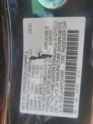 19XFL2H88PE009585 - 2023 HONDA CIVIC SPORT Noir photo 12