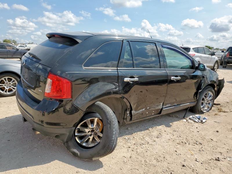 2FMDK3JC1DBE38290 - 2013 FORD EDGE SEL BLACK photo 3