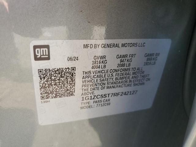 1G1ZC5ST7RF242127 - 2024 CHEVROLET MALIBU LS ვერცხლისფერი ფოტო 12