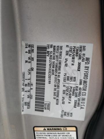 5LMEU78H33ZJ20199 - 2003 LINCOLN AVIATOR 银色 照片 14