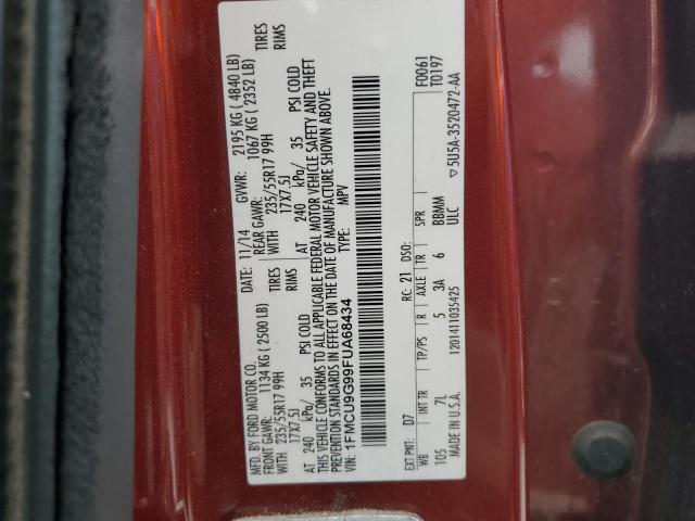 1FMCU9G99FUA68434 - 2015 FORD ESCAPE SE RED photo 14
