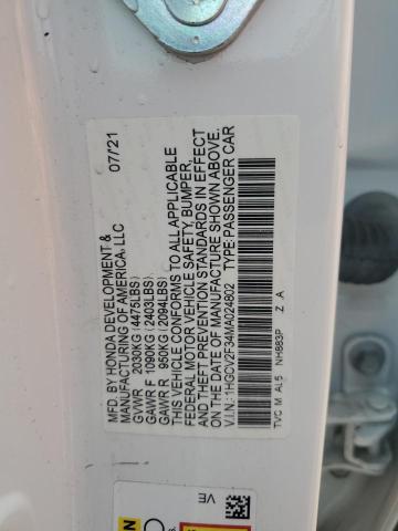 1HGCV2F34MA024802 - 2021 HONDA ACCORD SPORT 白色 照片 12