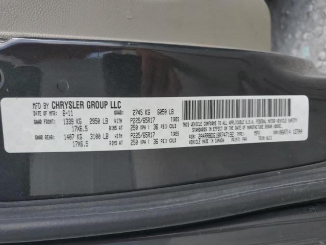 2A4RR8DG1BR747192 - 2011 CHRYSLER TOWN & COU TOURING L CHARCOAL photo 13