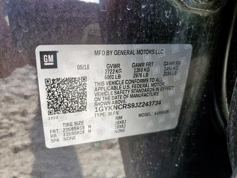 1GYKNCRS9JZ243734 - 2018 CADILLAC XT5 LUXURY 石墨色 照片 14