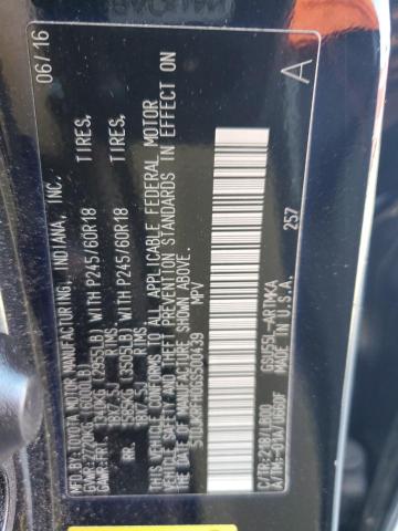 5TDJKRFH0GS500439 - 2016 TOYOTA HIGHLANDER XLE Qara foto 14