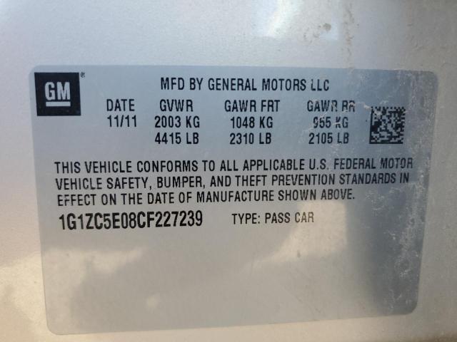 1G1ZC5E08CF227239 - 2012 CHEVROLET MALIBU 1LT 棕色 照片 12