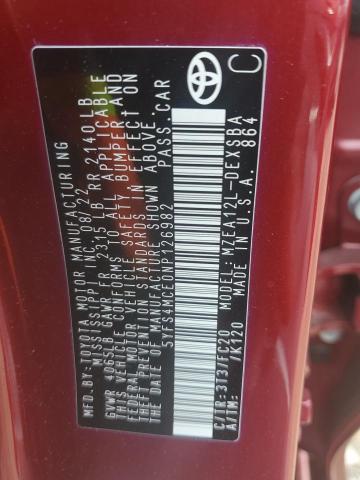 5YFS4MCE0NP126982 - 2022 TOYOTA COROLLA SE Rot Foto 13