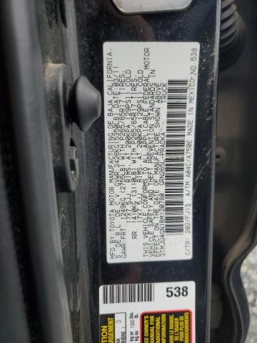 3TMJU4GN1BM120780 - 2011 TOYOTA TACOMA DOUBLE CAB PRERUNNER BLACK photo 12