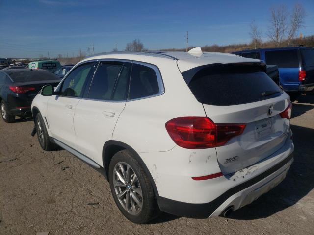 5UXTR9C53KLD98824 - 2019 BMW X3 XDRIVE30I WHITE photo 3